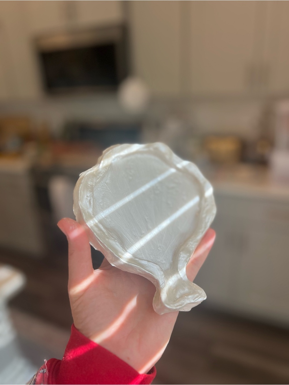 Iridescent Shell Trinket Tray - Pearl White